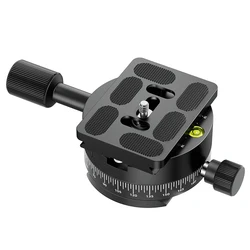 360° Tripod Head Camera Quick Release Clamp Panoramic Shooting Clamp Compatible with RRS/Arca-Swiss Quick Release Plate