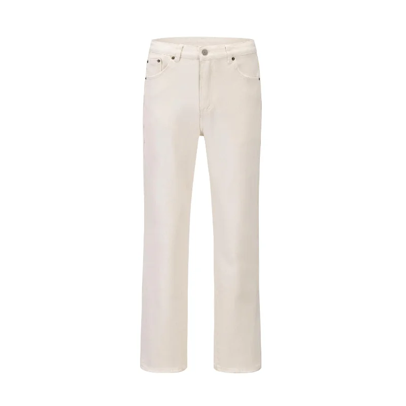 

23SS High quality White Jeans Men Women EU Size Heavy Fabric High Street Pants Four Seasons Genshin Impact