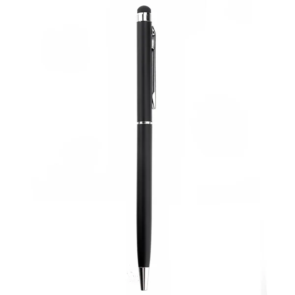 Universal Capacitive Touch Stylus Pen White Silicone Tip 2-in-1 Ballpoint Pen for Smartphone Tablet