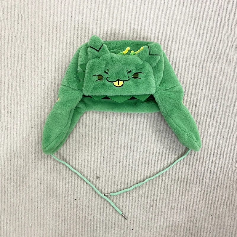 Cartoon Embroidery Windproof Double-Layered Cotton Insulated Coral Fleece Lei Feng Hat for Autumn/Winter Outdoor Ear Flap