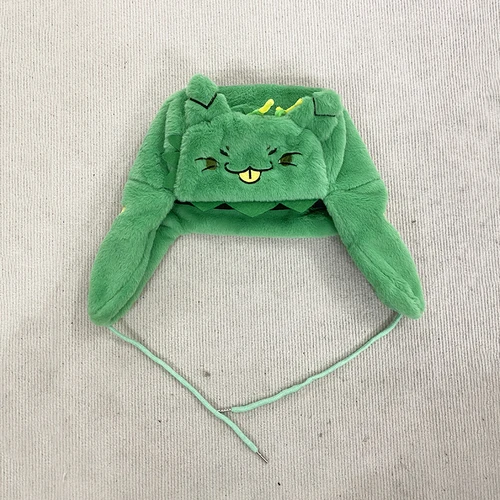 Imagen 2 del producto Gorro Lei Feng de lana Coral con aislamiento de algodón de doble capa a prueba de viento con bordado de dibujos animados para Otoño/Invierno al aire libre