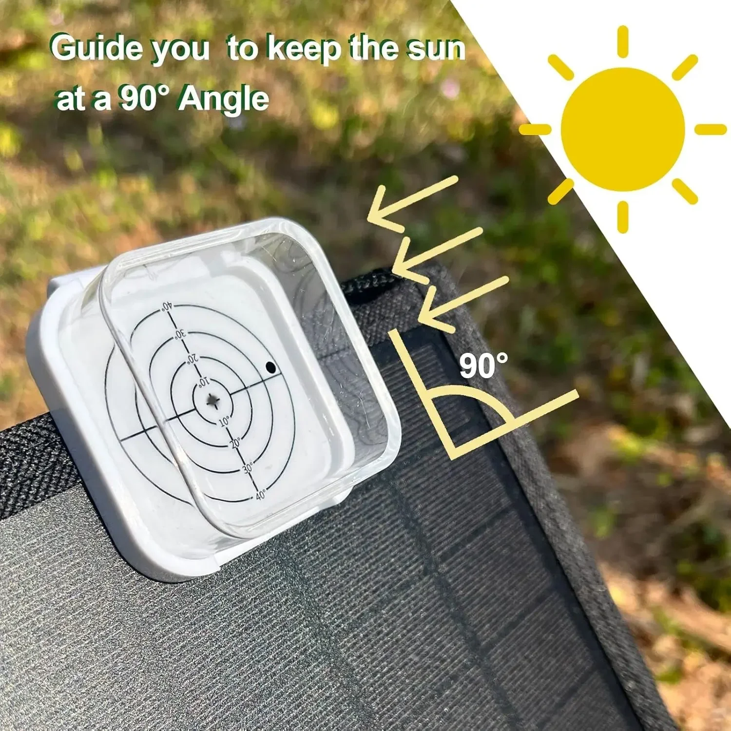 SOECOPO Sonnenwinkelguide für Solarmodule, Solarmodul-Zubehör, Werkzeug zum Finden des optimalen Winkels für tragbare Module
