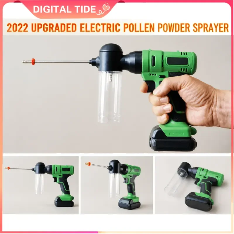 Electric Pollinator for Apple Peach Pear Kiwifruit Cherry Tree Flower Powder Pollination Tool 50g Lycopodium Powder