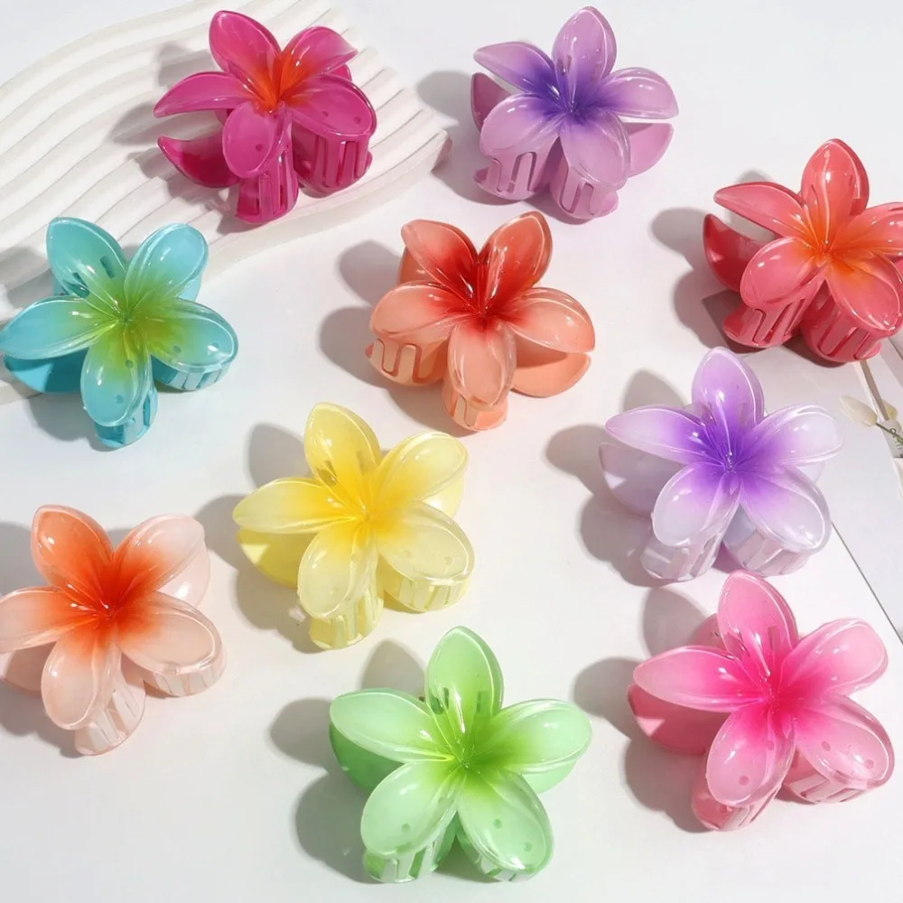 جديد هاواي التدرج مقاطع الشعر أنيقة الراتنج الأزهار مشبك شعر الطازجة سويتي زهرة القرش دبابيس الشعر عطلة الشاطئ نمط دبابيس الشعر