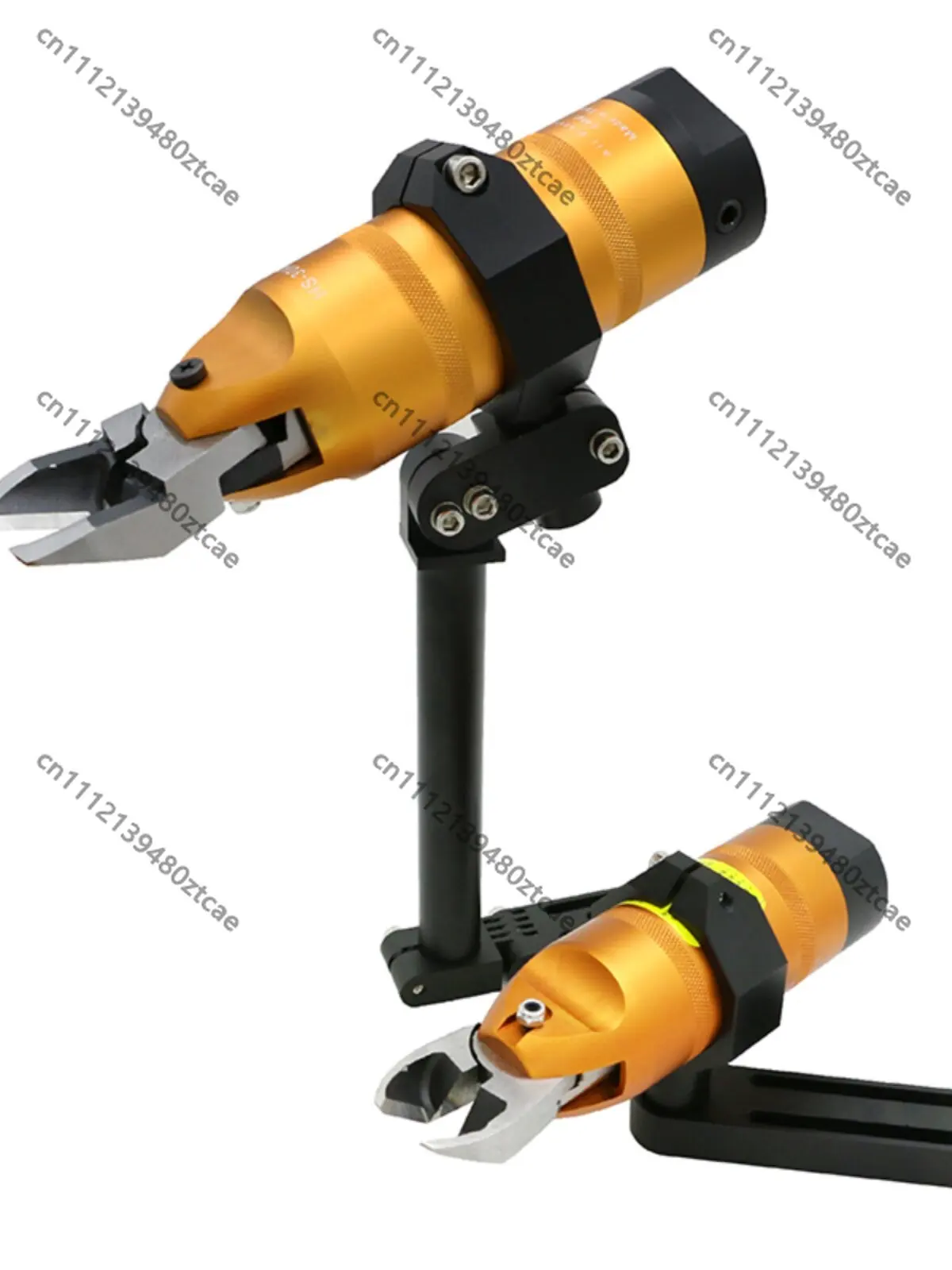 Round Body Handheld Pneumatic Air Nipper With Fixed Metal Bracket Replaceable Cutter Blades For Plastic Sprue Metal Wire Cutting