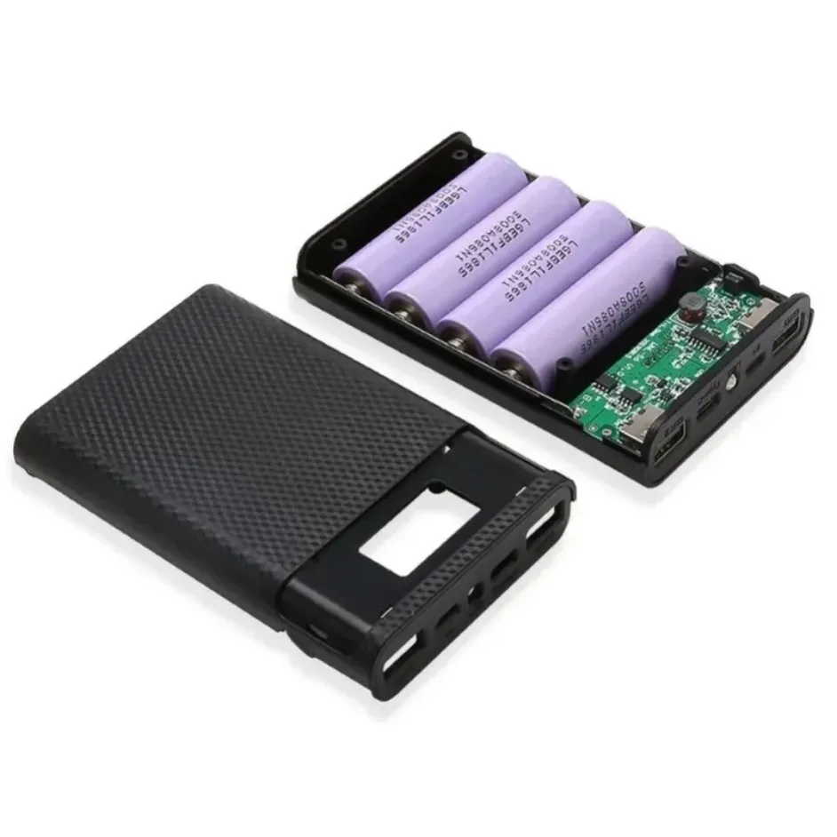 Dual USB Output Portable Charger Box 4x18650 Battery Power Bank Case No Welding for Li-ion Battery Phone Charging Outdoor Home