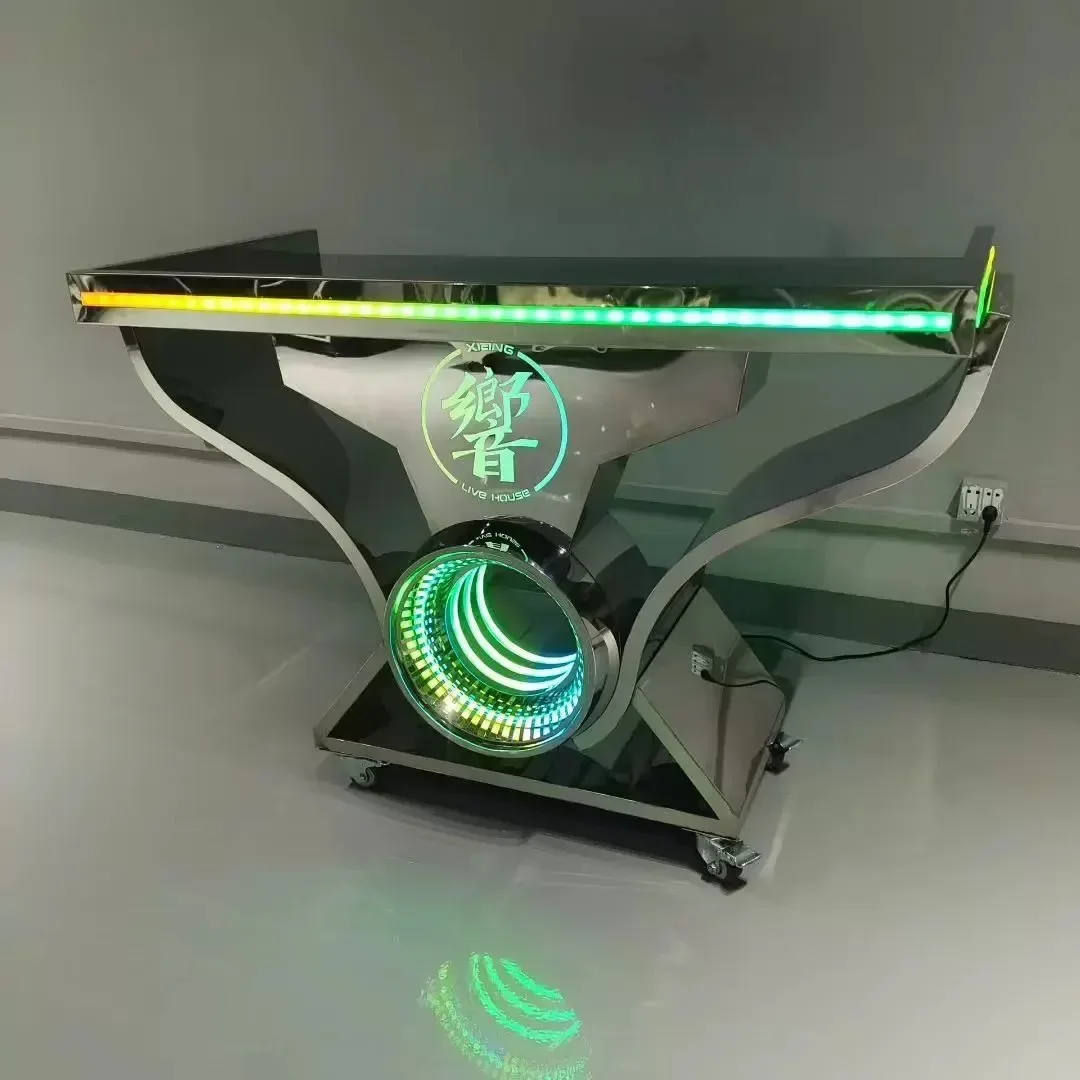 XR MN Customized Box Disc Player Table Bar Dj Table Ktv Acrylic Luminous Lift Table