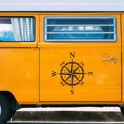Car Styling Compass Decoration Stickers And Decals Camper Camping Vans Decor Self-adhesive Vinyl Accessories