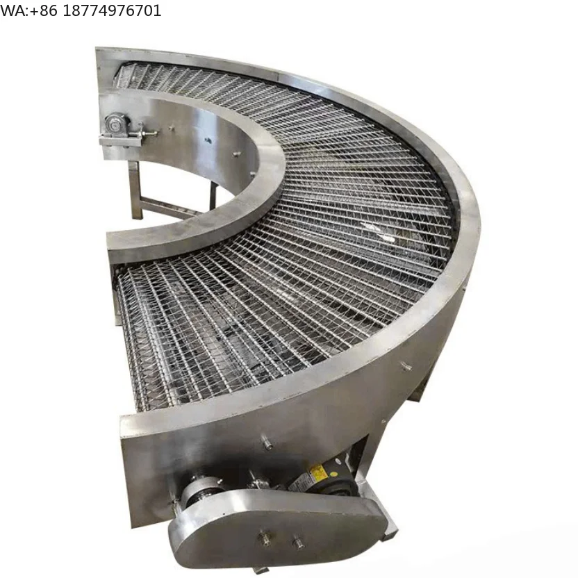 Factory Customized Steel Mesh Belt Conveyor Flat Conveyor Automatic Conveying System Food Cleaning Processing Transfer Line