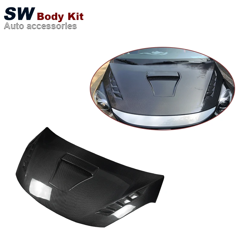 

High Quality Carbon Fiber SW Style Hood For Honda Fit Jazz GR9 2021 2022 Upgrade Engine Hoods Bonnet Cover Car Accessories