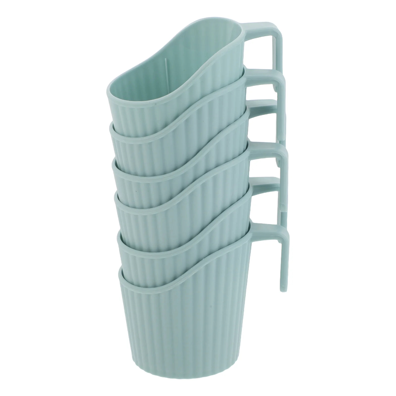 

6Pcs Anti-Scalding Cup Holder - Insulated Paper Coffee Cup Sleeve for Hot Beverage 0-300Ml Sky-Blue Heat Protection Reusable