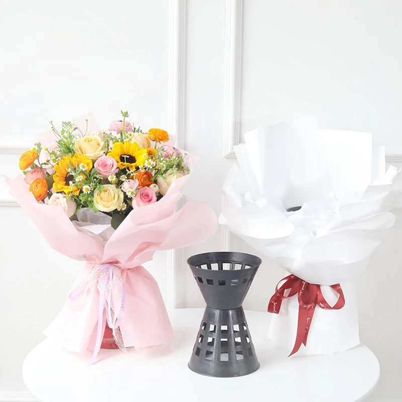 Plastic Flower Packaging Liner Plant Stand Packaging Craft Material Fixed Bouquet Base Floral Supplies