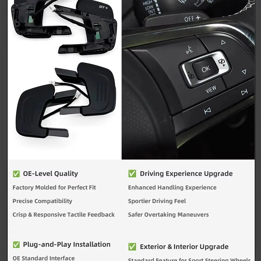 

5G0959442AE Steering Wheel Multifunctional ACC Button For Volkswagen Golf MK7 7.5 Tiguan T-Roc R-Line GTI GTE 5G0 951 527B/528B