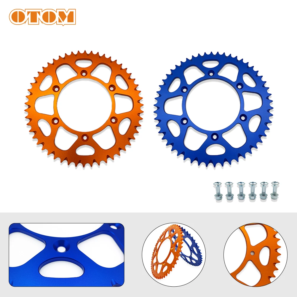 

OTOM 2023 Мотоцикл 52T Задняя звездочка цепи из алюминиевого сплава 520 Звездочка для KTM SXF XCW EXC HUSQVARNA FC FE GASGAS