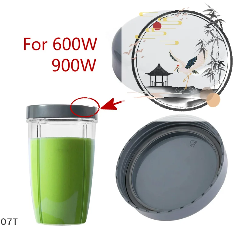 1PCS Durable Stay Fresh Resealable Lids With Gaskets For Nutribullet Cup 600W 900W