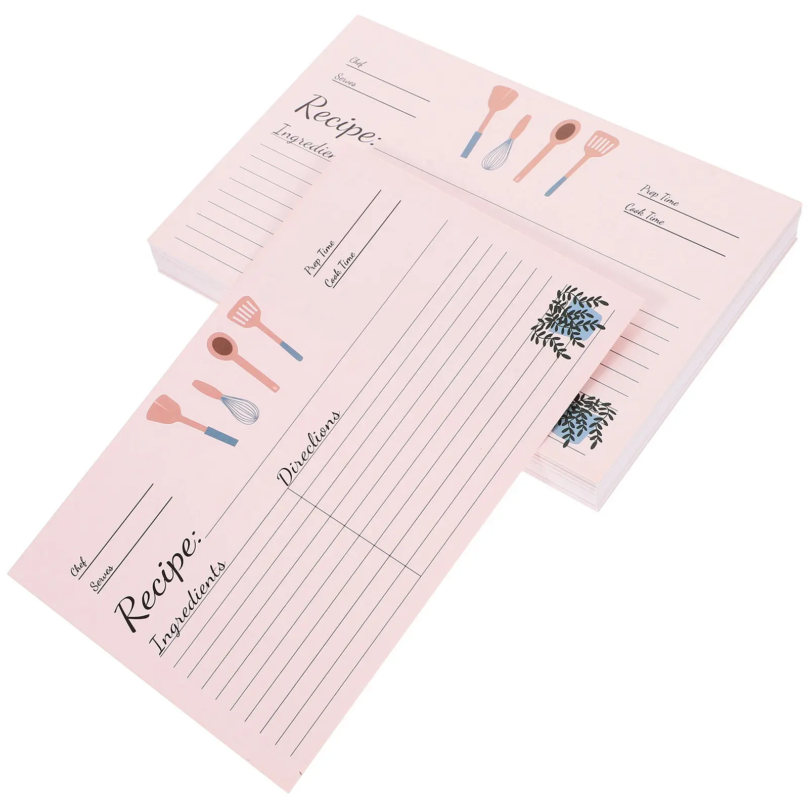 50Pcs Recipe Cards Premium Paper Writing Notepad Compact Food Notes for Dietary Planning Cooking Ideas Journaling Daily Use