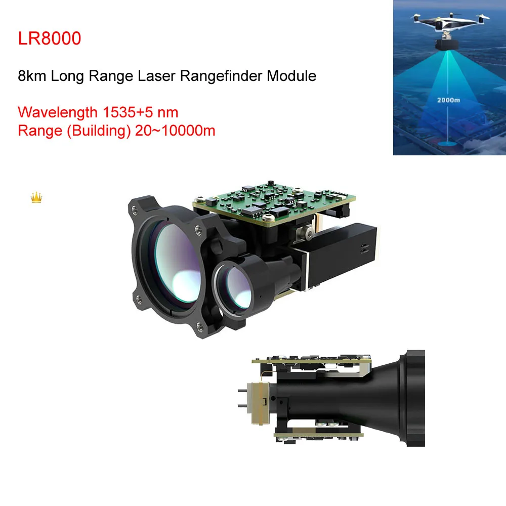 

Laser Range Finder 8000m 1535±5 nm Range Building 20~10000m Observation Detect Vehicle Person for Fpv Laser Measure Module