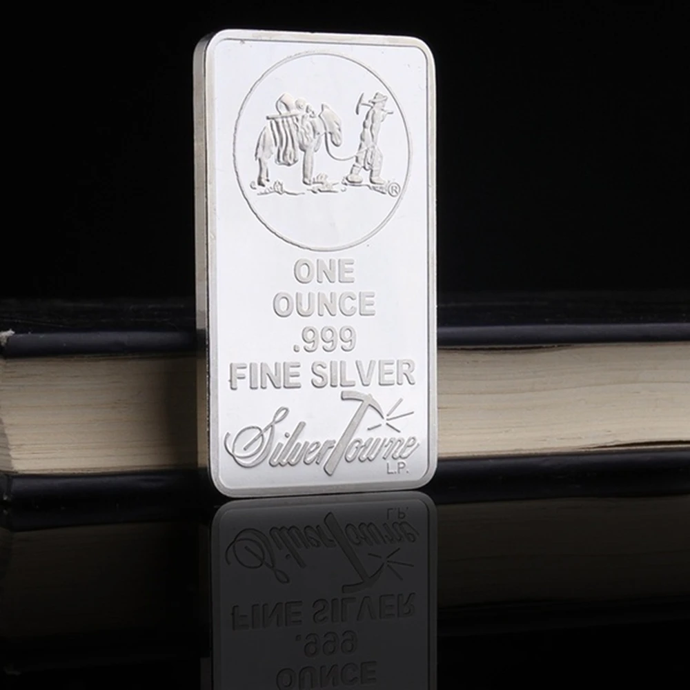 1 أوقية بار قيمة المنقب الأمريكي غرامة الفضة السبائك بار SilverTowne الفضة بار الاتحاد الأمريكي عملة معدنية تحصيل #1
