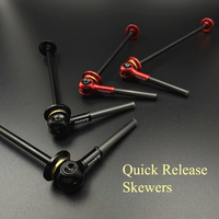 1 Pair Ultralight Bicycle Ti Quick Release Skewers, Carbon Fiber & AL Alloy, for MTB/Road/Folding Bike Front & Rear Wheel Hubs