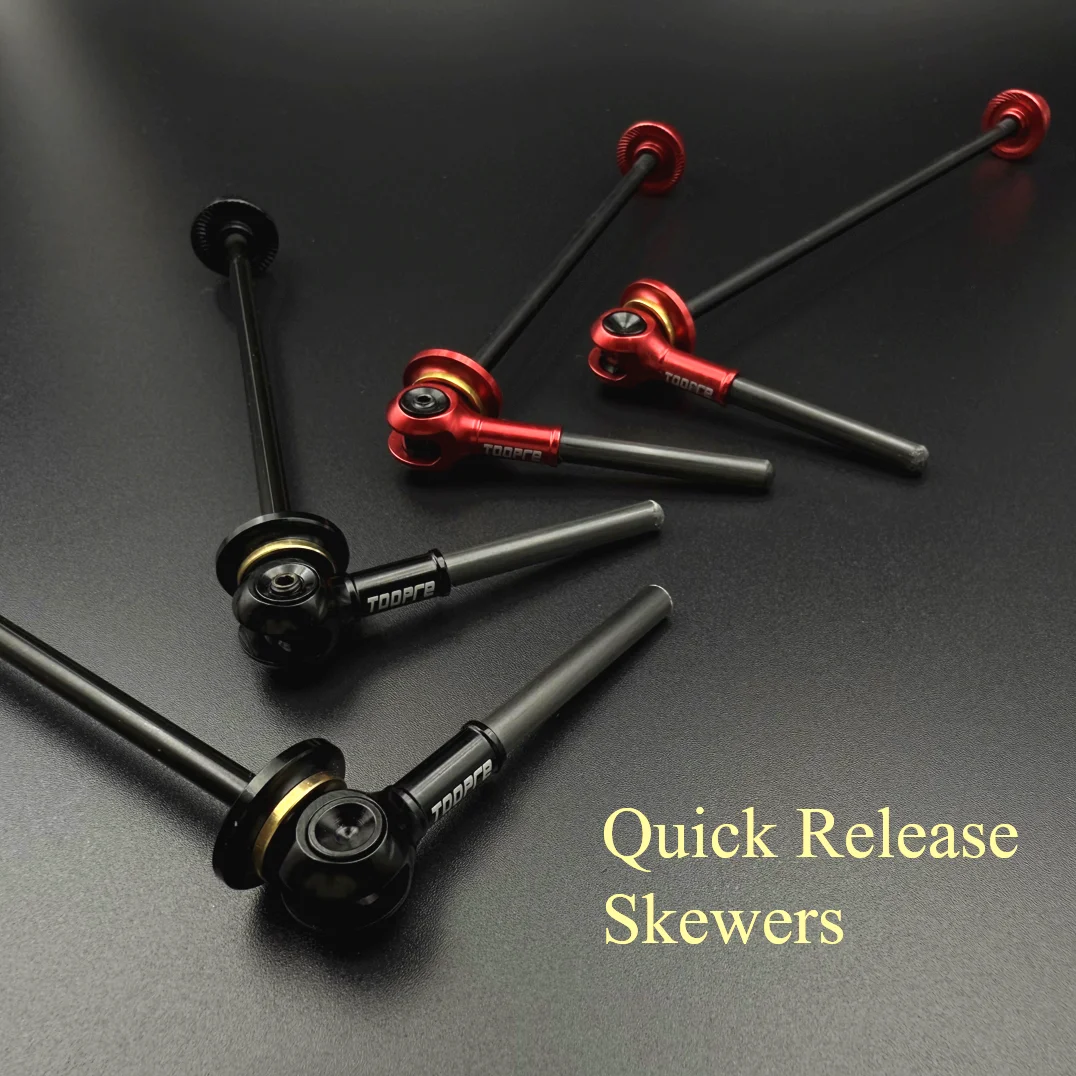 1 Pair Ultralight Bicycle Ti Quick Release Skewers, Carbon Fiber & AL Alloy, for MTB/Road/Folding Bike Front & Rear Wheel Hubs