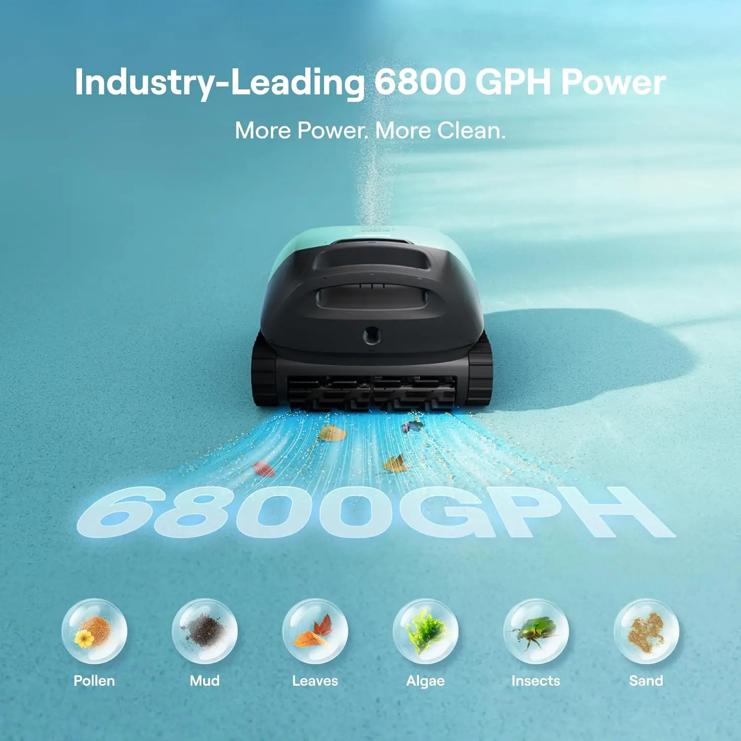 

Beatbot Sora 10 Cordless Pool Vacuum Robot, 300Min Runtime, 6800GPH Floor/Wall/Waterline/Shallow Cleaner, Waterline Parking