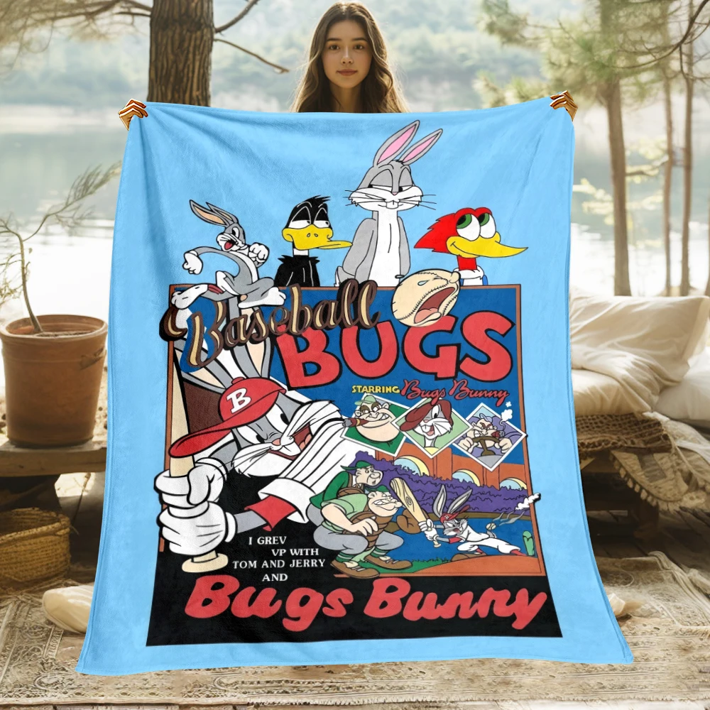 Bugs Bunny Cute blanket to keep warm birthday gift to keep warm blanket super cute thin blanket Portable Anti-Pilling Picnic