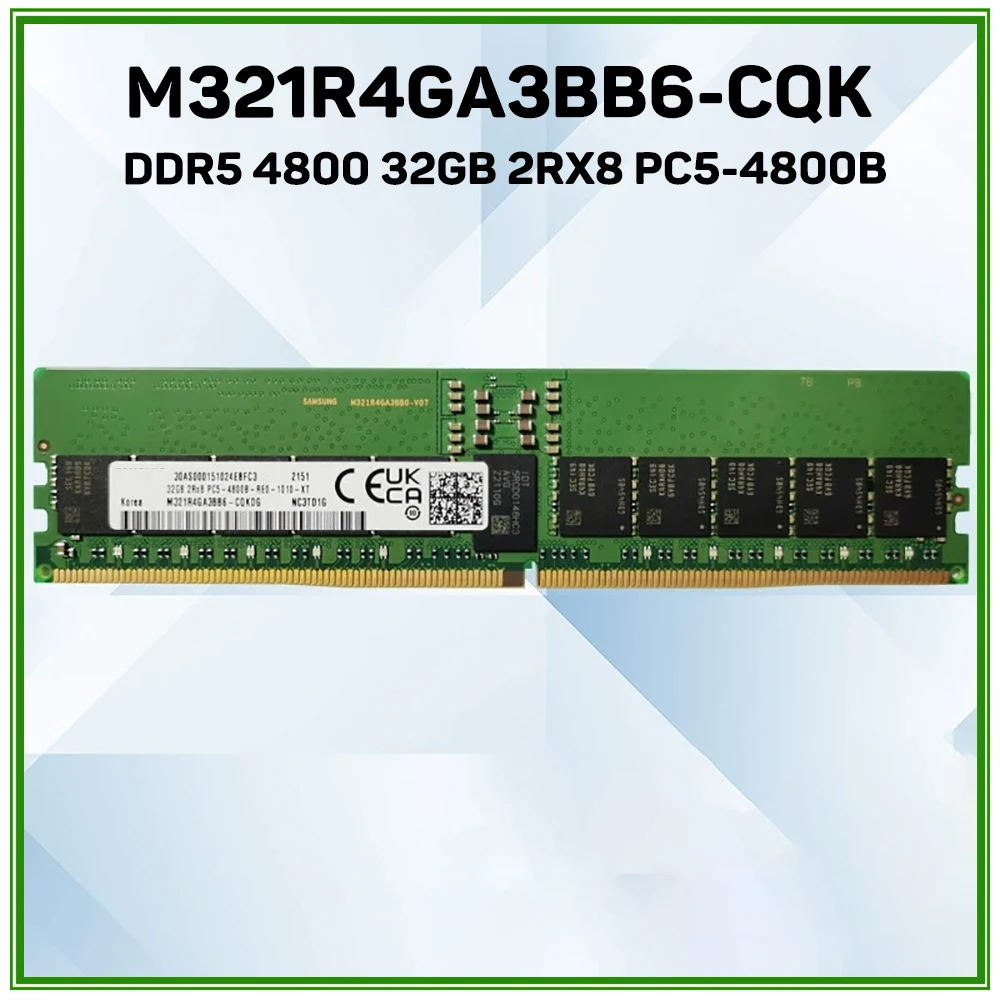 

New For Samsung DDR5 4800 32GB 2RX8 PC5-4800B Server Memory M321R4GA3BB6-CQK