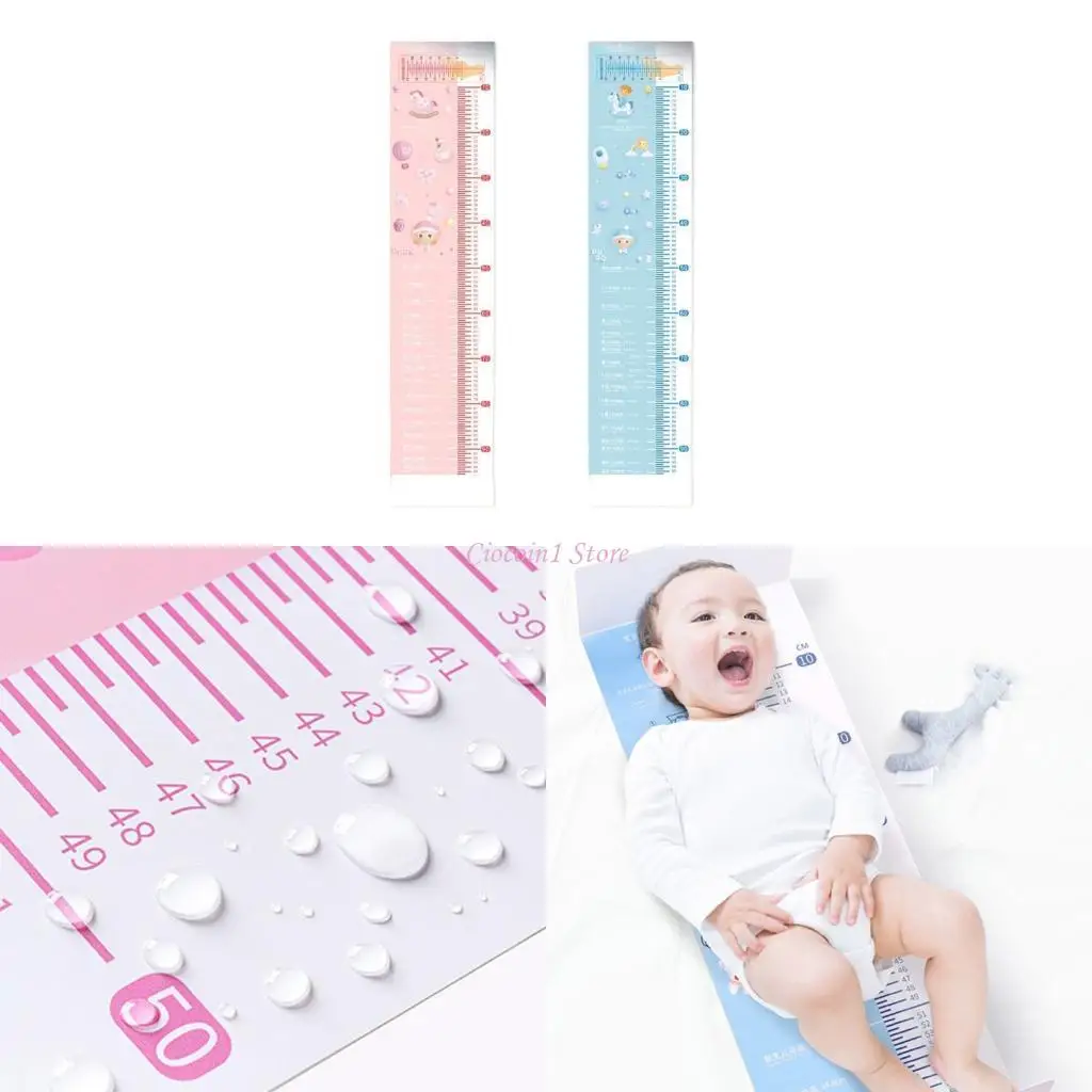 

Y1UB Baby Height Ruler Measuring Mat Soft Lightweight Foldable for Infants Kids Room