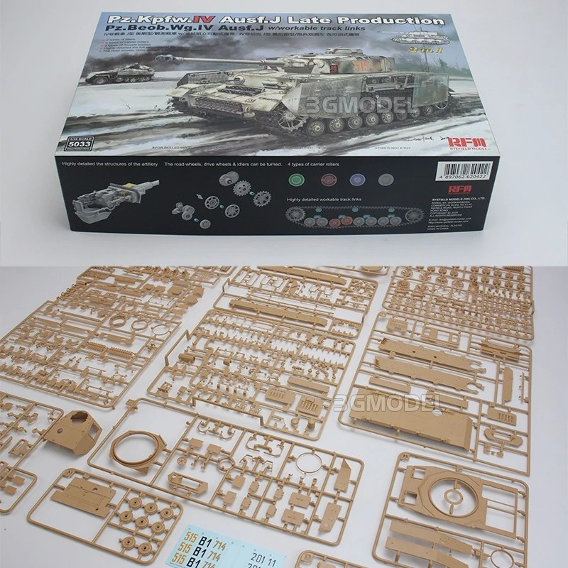 

Строительные наборы моделей Ryefield 1/35 RM-5033Panzer IV J, коническая модель/автомобиль для наблюдения за артиллерийством, 2 в 1, военная модель, коллекция хобби