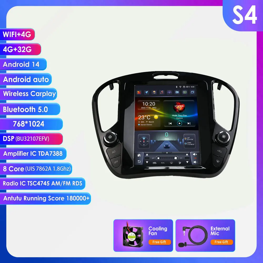 Hizpo Voor Nissan Juke 2011-2018 Voor Infiniti ESQ 2014-2019 voor Tesla Stijl CarPlay Android Auto autoradio GPS WiFi 4G Multimedia - afbeelding 1