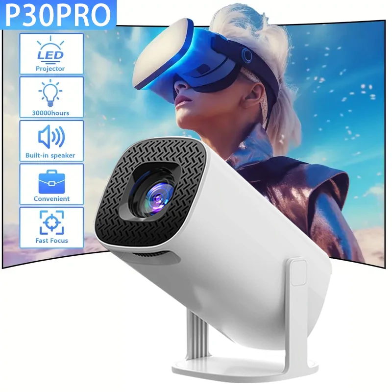 

P30pro Portable Home Projector , 180° Rotation, Built-in Speaker,Fast Focus - Ideal for Family Gatherings, Family Entertainment
