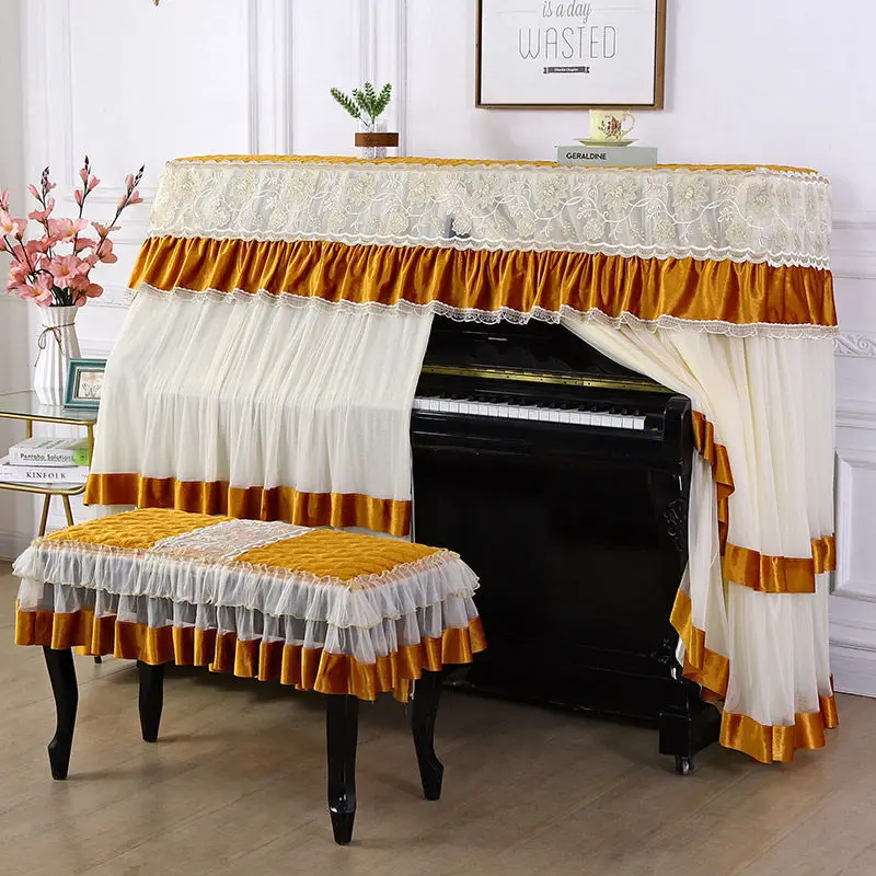 High Grade Piano Cover, Full Cover, Piano Cloth Cover, Dust Proof Cover, Piano Stool Cover, Light and Luxurious Modern