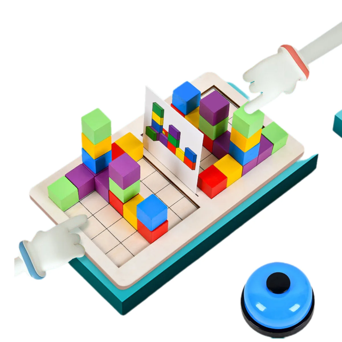 Zestaw edukacyjnych drewnianych klocków dla dzieci Podwójne bloki arytmetyczne Gra edukacyjna Puzzle Zabawka idealna do poznanek