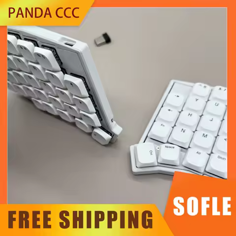 SOFLE Low Profile Split Keyboard 2.4G Wireless Mechanical Keyboard Kit Hot Swap Support VIAL Ergonomics PC Gamer Gifts