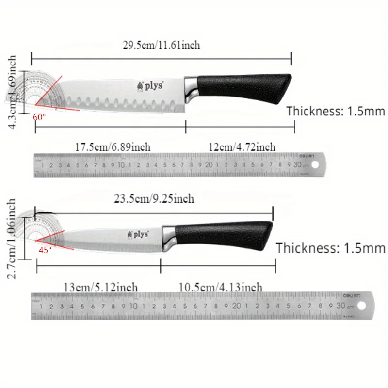 PLYS Kitchen Fruit Knife Household Melon Fruit Knife Peeler Knife Sharp Chef Knife Portable Stainless Steel Kitchen Knife