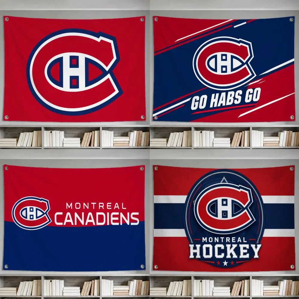 Sports Montreal Canadiens Flags decor flag banner,wall hanging flag,indoor outdoor wall decor,yard garden porch patio