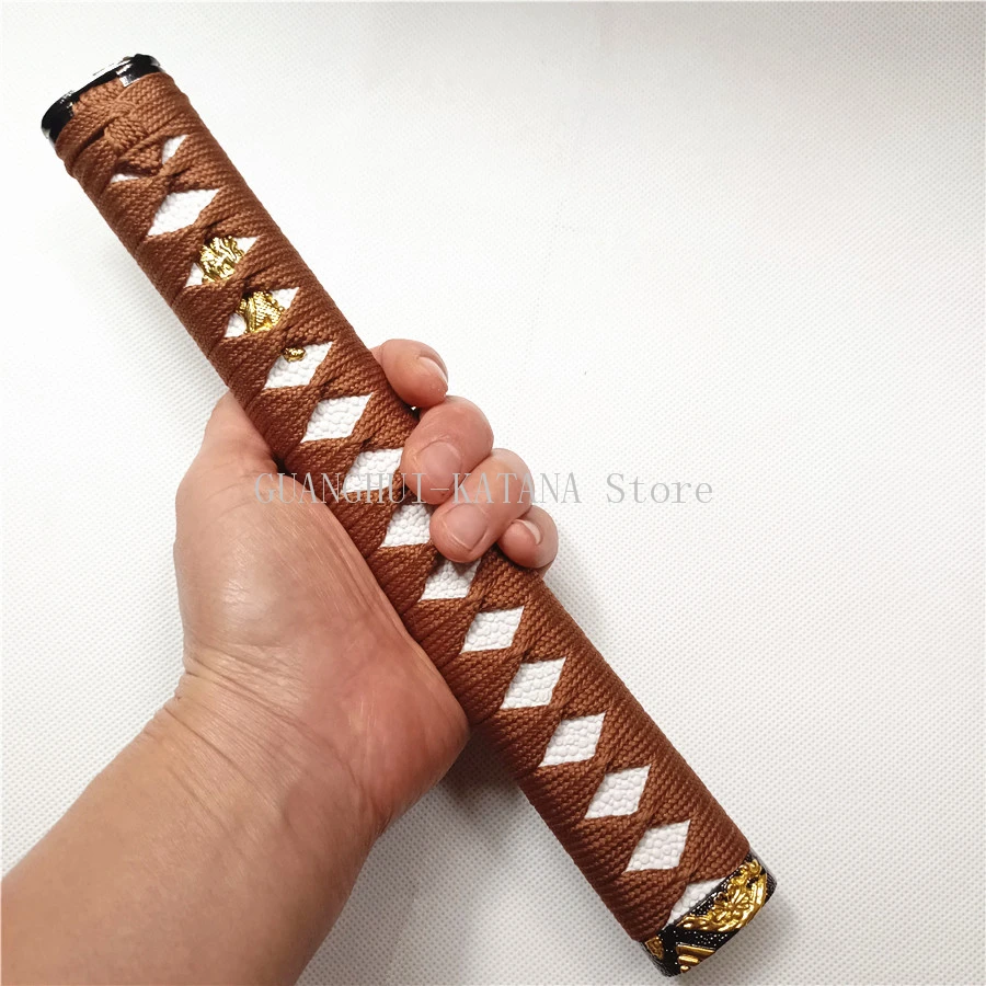 Imagem -05 - Feito à Mão Japonês Samurai Espada Lidar com Conjunto Kirsite Tsuka Fuchi Kashira Agradável Katana Wakizashi Faça Você Mesmo Acessório 20cm 26cm