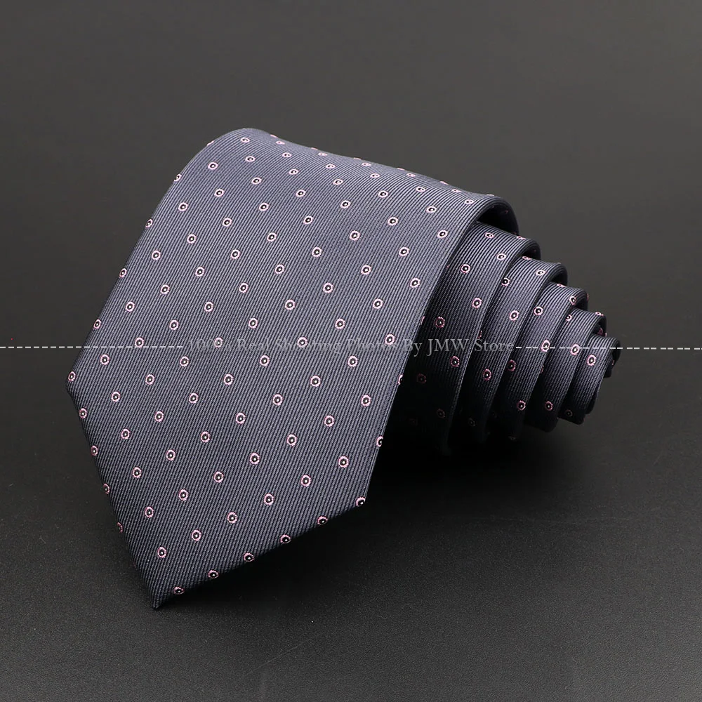 Nuevo diseño, corbata de boda para hombre, corbatas grises lisas a rayas con flores de Paisley, corbatas de negocios para hombre, Dropshipping, Collar para novio, accesorios de regalo