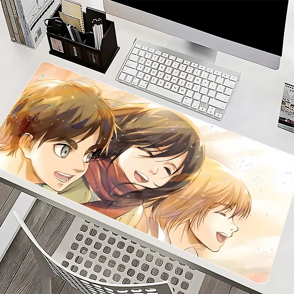 Tapis de souris Anime A-Attack On Titan, tapis de jeu pour clavier, polymères de bureau, accessoires de bureau