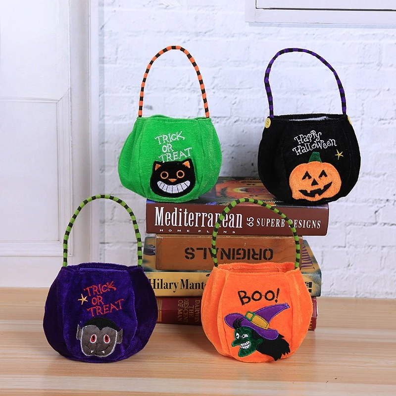 

Halloween Candy Bag Decoration Children's Hand-held Pumpkin Bag Halloween Gift for Friends