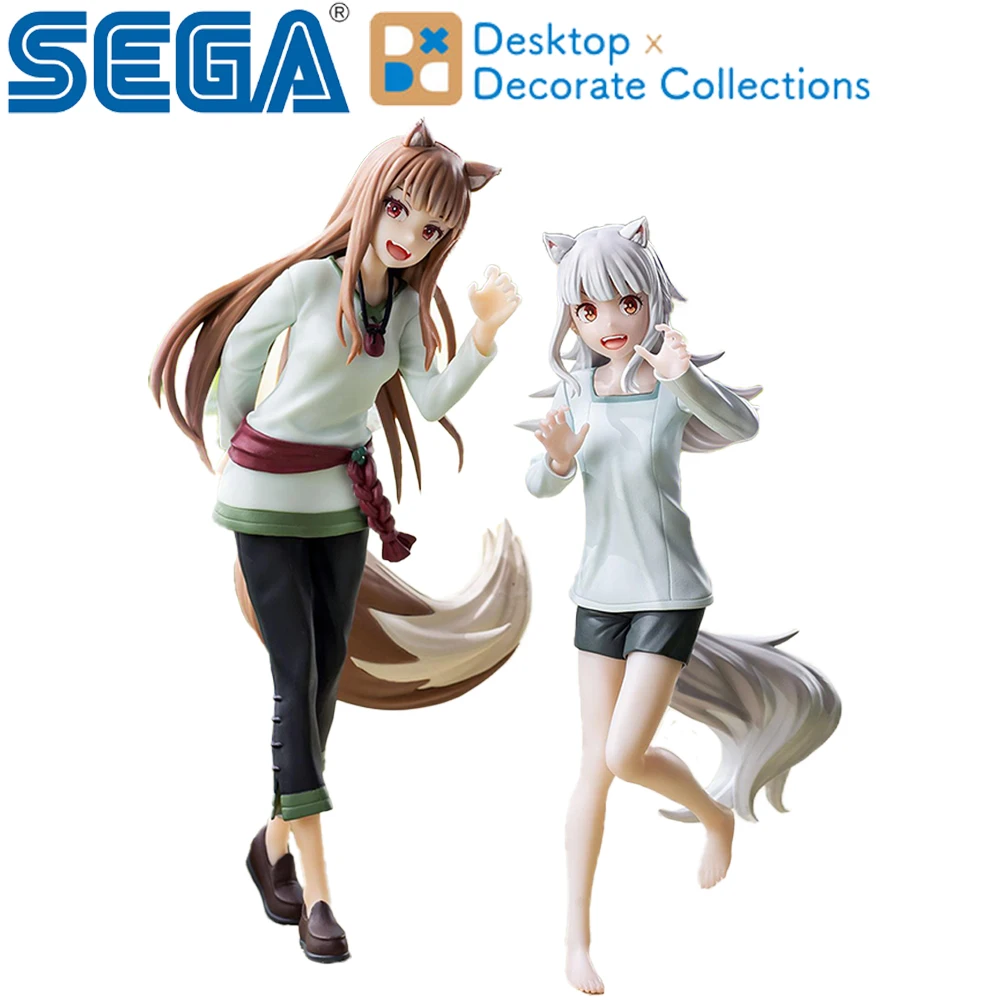 In Stock Original Sega Desktop X Decorate Collections Spice and Wolf Myuri Holo Anime Kawaii Mother Daughter Figures Model Toys