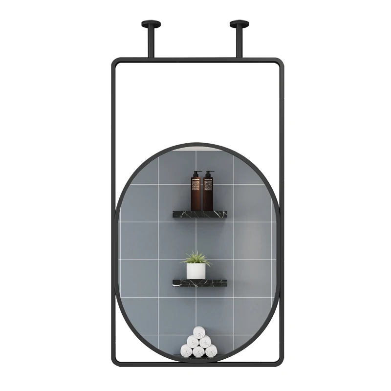 Hotel bathroom wall-mounted makeup mirror ceiling-mounted makeup mirror