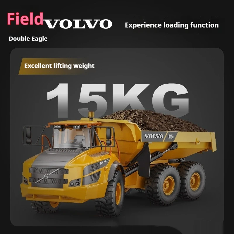 Double Eagle E591 Remote Articulated Dump Truck Dump Truck Alloy Engineering Truck Children'S Boy Toys Birthday Gifts Cars