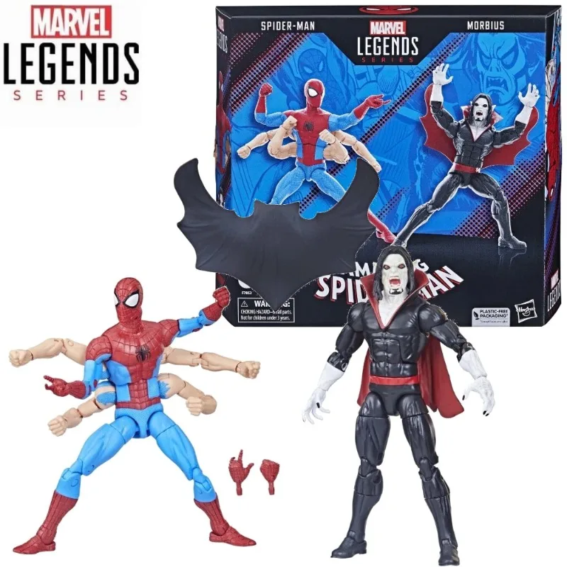 

Новая оригинальная серия Marvel Legends Six Arm SpiderMan Vs Morbius, комплект из 2 шт., эксклюзивная фигурка Walmart, модель игрушки, подарок для хобби