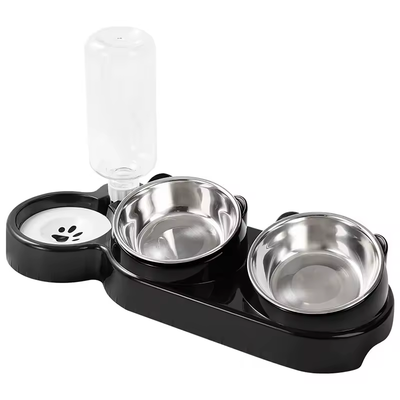 Stainless Steel Pet Bowl and Water Feeder with Automatic Water Dispenser - Neck Protection for Dogs