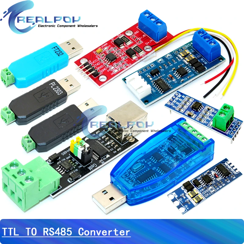 TTL Turn To RS485 Module Hardware Automatic Flow Control Module Serial UART Level Mutual Conversion Power Supply Module 3.3V 5V