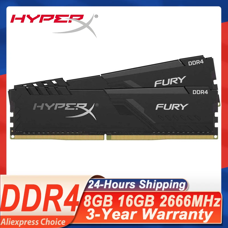 Ram HyperX Memoria Ram 2666MHz DDR4 8GB 16GB 32GB Kit (2x16GB) Memoria Ram DDR4 8GB 16GB  2666MT/s ﻿Desktop Memory Single Module