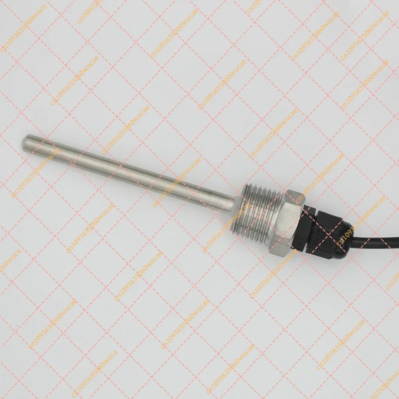 1PC DS18B20 Digital Temperature Sensor, G1/2 SUS304 Stainless Steel Probe with 1m 3-Core PVC Wire