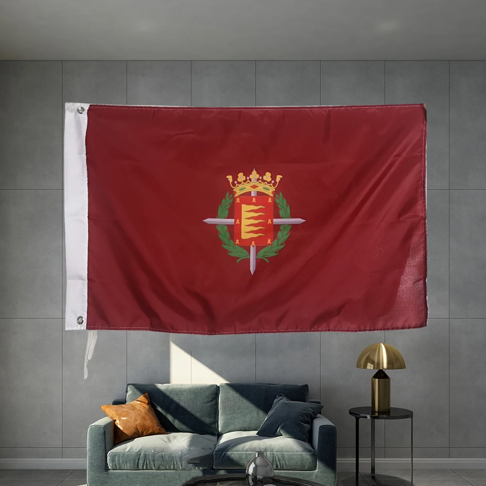Bandera de España de la isla de Valladolid, pancarta personalizada, diseño gráfico, publicidad al aire libre, decoración de fiesta deportiva