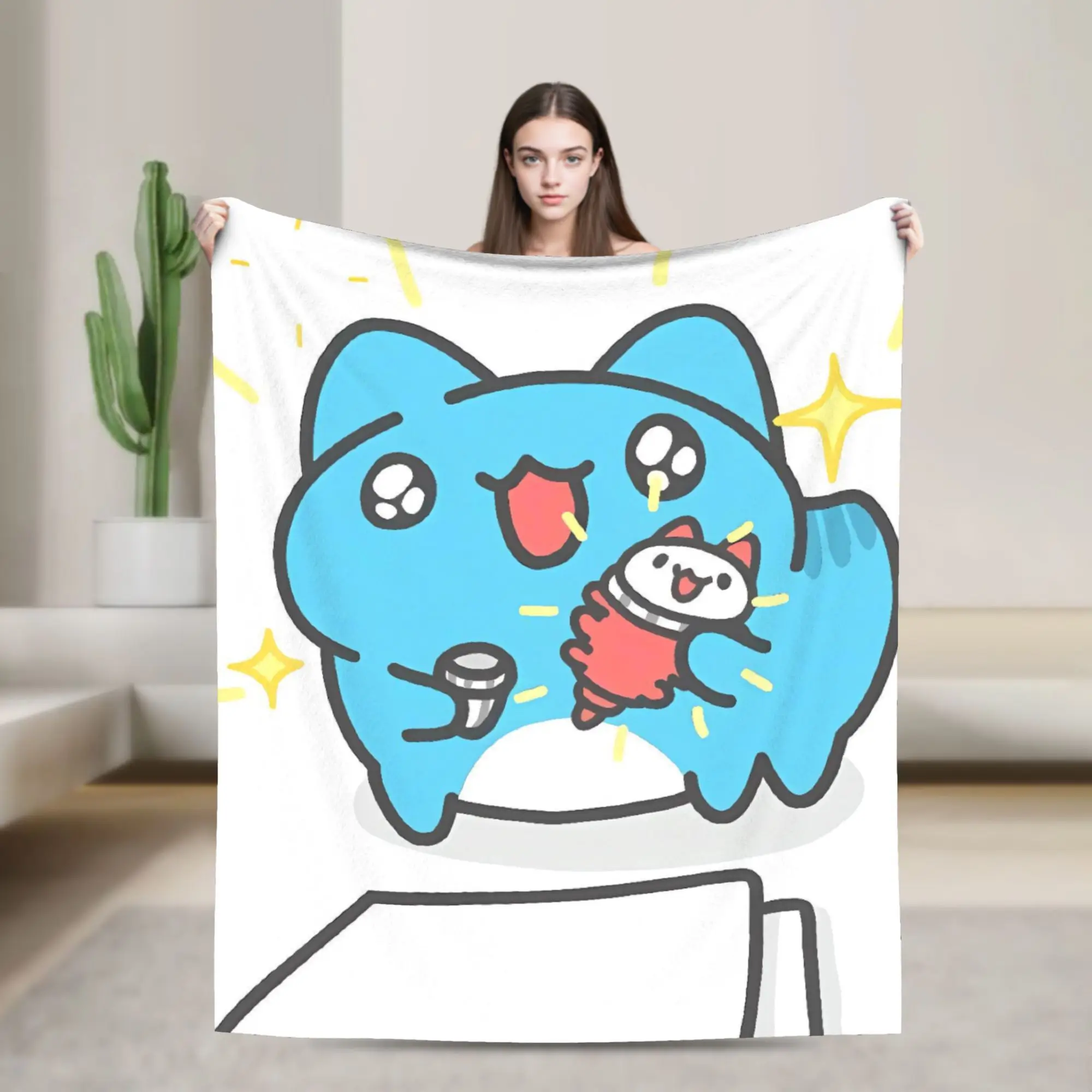 

Bugcat Capoos Cute Soft Blanket Boy Girl Plush Throw Blanket Fashion Living Room Flannel Bedspread Sofa Bed Cover